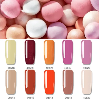 

10 Color 10ml UV Gel Nail Polish Long-Lasting Soak-Off Led Lacquer Manicure Varnish Gelpolish Base Top Coat Primer Nail Art Set