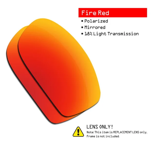 SmartVLT поляризованные Сменные линзы для солнцезащитных очков в квадратном стиле от oxley Fives-несколько вариантов - Цвет линз: Fire Red