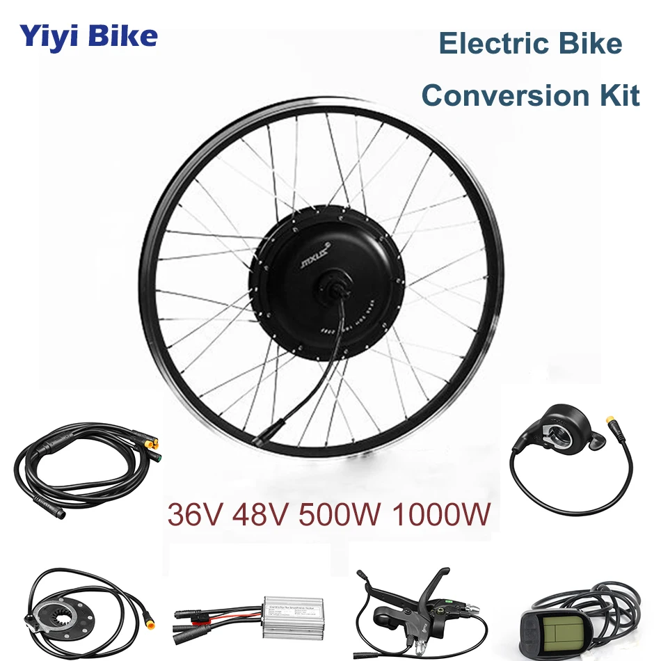 MXUS контроллер постоянного тока 36 в 48 в 500 Вт 1000 Вт бесщеточный двигатель комплект для переоборудования электрического велосипеда 26 дюймов электрический автомобиль ЖК-дисплей скутер