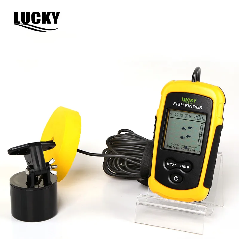LuckyPortable صياد السمك سونار مسبار إنذار محول Fishfinder 0.7-100 m الصيد صدى أسلم FF1108-1 fishfinder