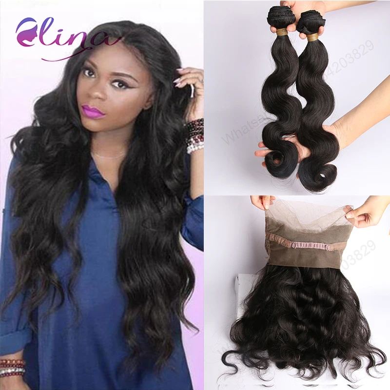 

Free Shipping 360 Lace Frontal With Bundle 9A Grade Peruvian Virgin Hair Body Wave 360 Frontal With 2 Bundles Deal