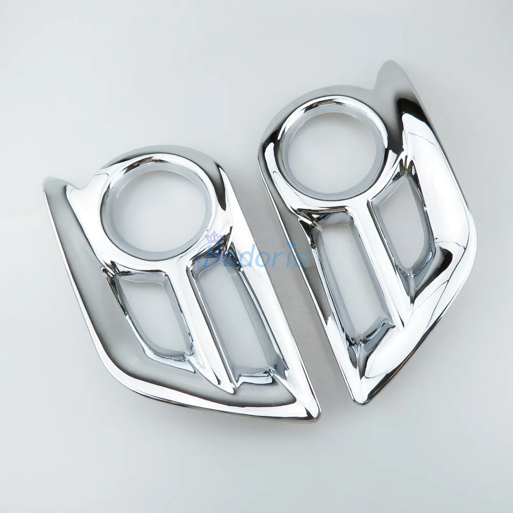 

Chrome Car Styling Front Fog Lamp Cover Light Overlay Panel Trim Frame Kit 2012 2013 2014 For toyota hilux vigo Accessories
