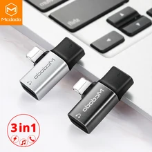 Mcdodo аудио Aux адаптер для iPhone Xs Max Xr X 8 7 наушников разъем OTG кабель для двойной Lightning сплиттер конвертер