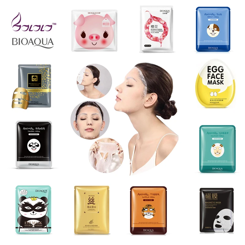 

BIOAQUA Skin Care Plant Facial Mask Moisturizing Oil Control Blackhead Remover Wrapped Mask Face Mask Face Care