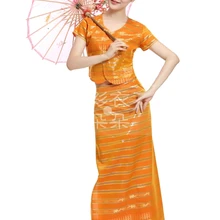 Одежда хмонг короткий рукав дай тайский танец костюмы меньшинств Для женщин попадания воды фестиваль Этническая Костюмы Китайская народная