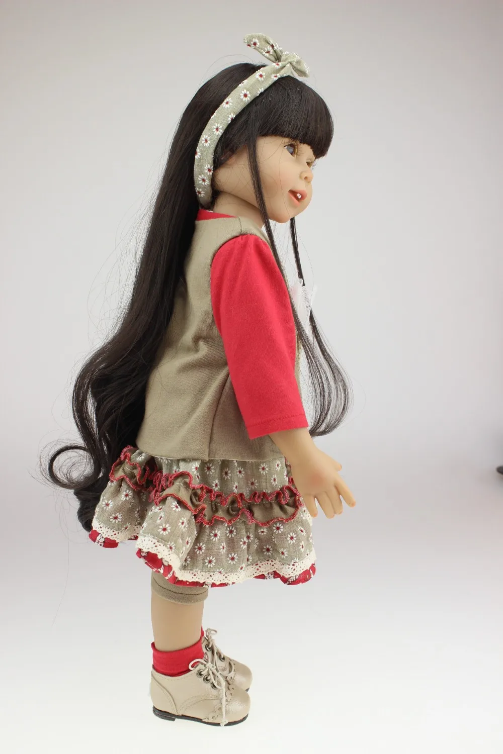 18 дюймов 45 см кукла Мода Полный винил Девушка Bjd Кукла Коллекция SD Реалистичная кукла живые игрушки ручной работы дети принцесса