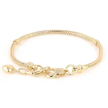 Браслеты "сделай сам", золотая цепочка в виде змеи, хамилия, подходит для браслета AODUOLA, безопасный подарок на день святого Валентина для мужчин и женщин, бусины с большим отверстием