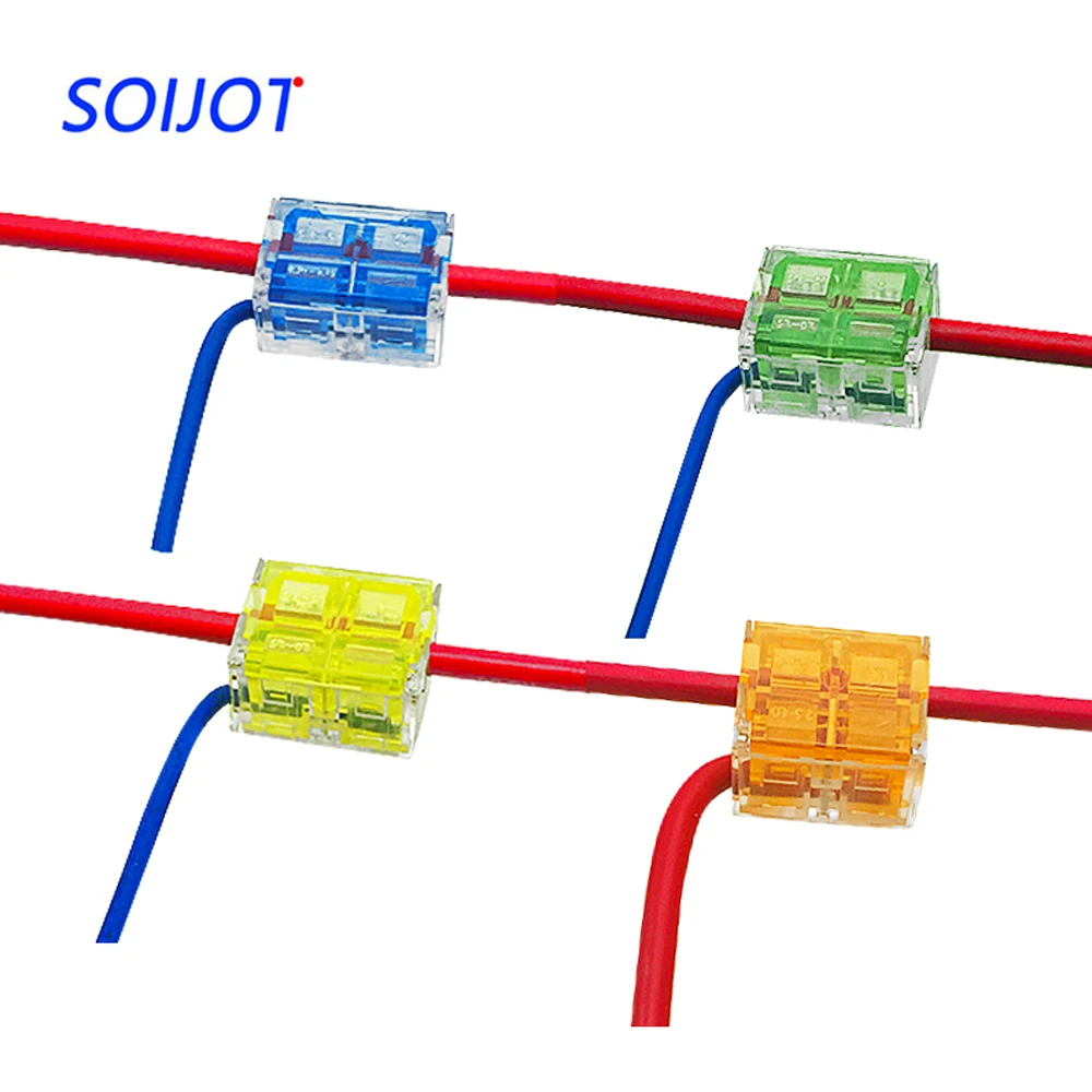 50-100 шт./лот Т-тип основной ветви провода разъем свободный разрыв линии быстрый клеммный блок сплиттер основной 1,5-6 точек 0,34-4