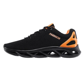 

2019 Fashion Men Shoes and Casual Shoes Flyweather Comfortable Breathabl Non-leather Lightweight Shoes Large Size 44 Yards
