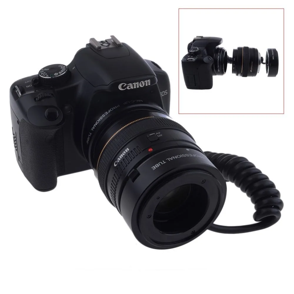 Mcoplus Meike MK-C-UP Авто Макро Удлинитель AF Обратный адаптер для камеры Canon EOS EF Крепление камеры 6D 7D 60D 70D 1100D 650D