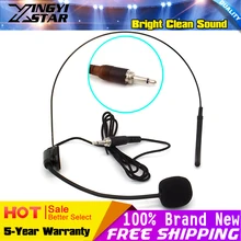 Free Shipping Screw Thread 3 5mm Plug Headworn Mic Headset Microphone Earhook Headband Mike For Wireless