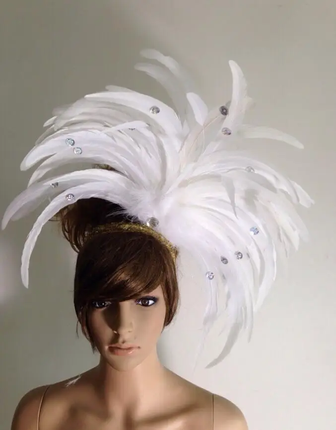 Copricapo Piume Brasiliano - Accessorio Festa Samba E Carnevale - Foto 6