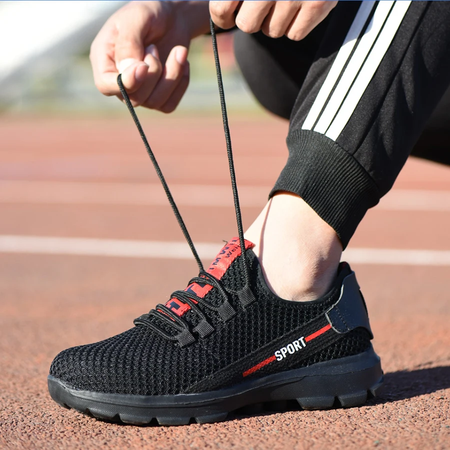 الرجال تنفس خفيفة الوزن حذاء امن للعمل الرجال في الهواء الطلق غطاء صلب لأصبع القدم مكافحة تحطيم ثقب البناء سلامة الأحذية الرجال تنفس خفيفة الوزن حذاء امن للعمل الرجال في الهواء الطلق غطاء صلب لأصبع القدم مكافحة تحطيم ثقب البناء سلامة الأحذية