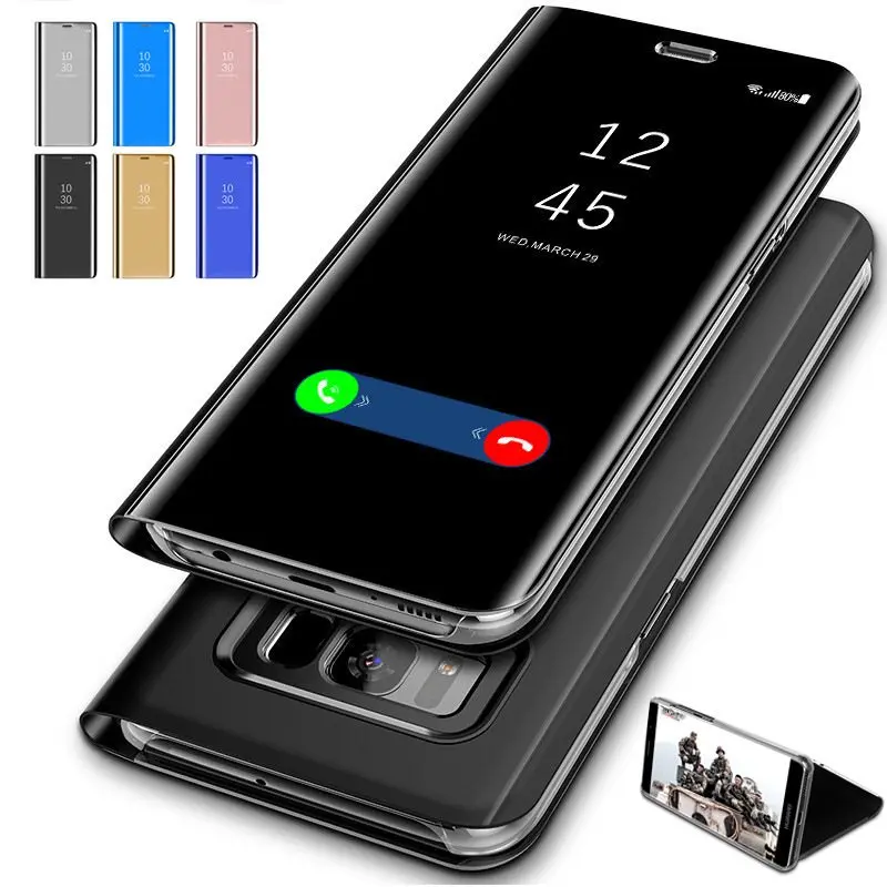 

Smart Mirror Filp Leather case For Samsung Galaxy S8 S9 Plus Note 8 9 A30 A40 A50 A70 mirror Book Cover for Samsung A 30 40 A505