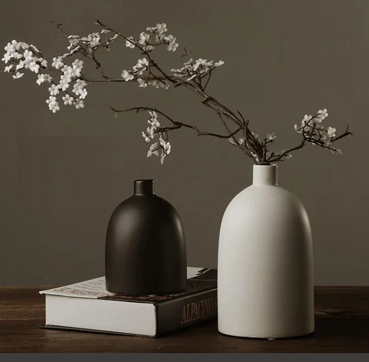 1 шт. керамическая ваза Ретро ручной работы черный белый орнамент украшения дома аксессуары