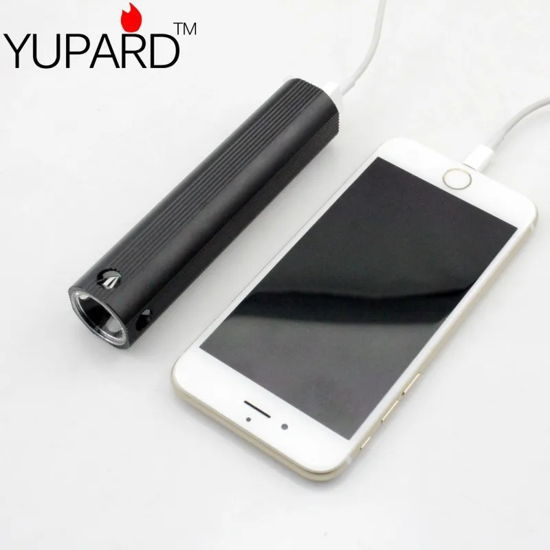 

YUPARD Intelligent Power Bank Flashlight Mini USB Mobile Powerbank internal Battery Charger 600Lm Q5 LED Torch Flash Light