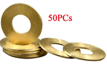 

50PCs M2 M3 M4 M5 M6 M7 M8 Brass Flat Washer Gasket Spacer Shim Backup Ring Screw Bolt Stud Parts Connector For FPV RC Model
