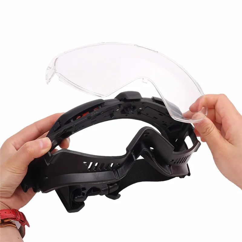 Тактические анти-запотевающие очки с вентилятором страйкбол на открытом воздухе ударопрочность Велоспорт ультрафиолетовая защита очки прозрачные линзы