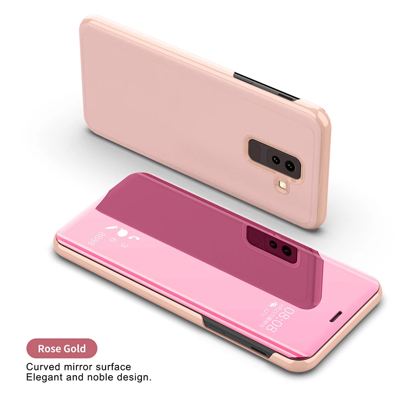 

OCUBE Smart Flip Case For Samsung galaxy A9 Star lite Luxury Mirror Clear View Leather Cover ForSamsung galaxy A9 Star lite