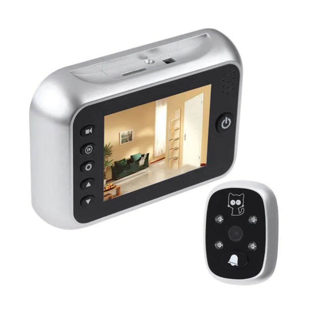 

3.5" LCD Color Screen Doorbell Viewer Digital Door Peephole Viewer Camera Door Eye Video record 120 Degrees Night vision