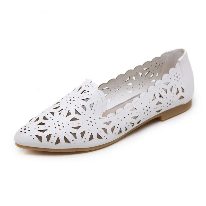 

Women Flats Spring Summer Ballet Flats Hollow Out Breathable Shoes Soft Slip On Lady Pointed Toe Women Flat Casual Shoes Loafers