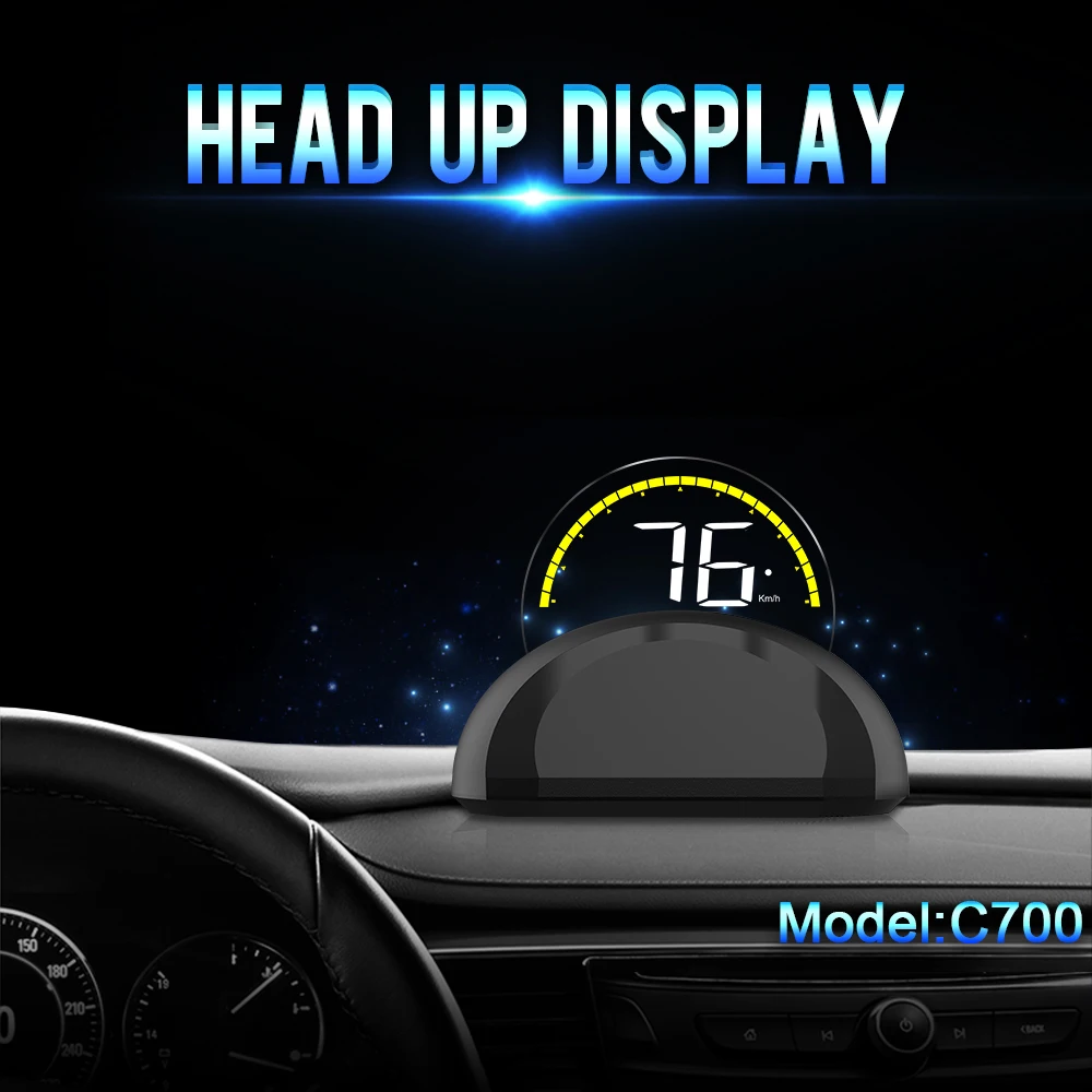 

C700S &C700 OBD Car GPS HUD Head-Up Display With Mirror Digital Projection Car Overspeed Alarm Free Shipping