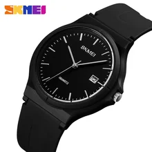 SKMEI Бизнес кварцевые Для мужчин часы модные простые Смотреть PU ремешок смотреть ABS случае Водонепроницаемый часы Relogio Masculino 1449