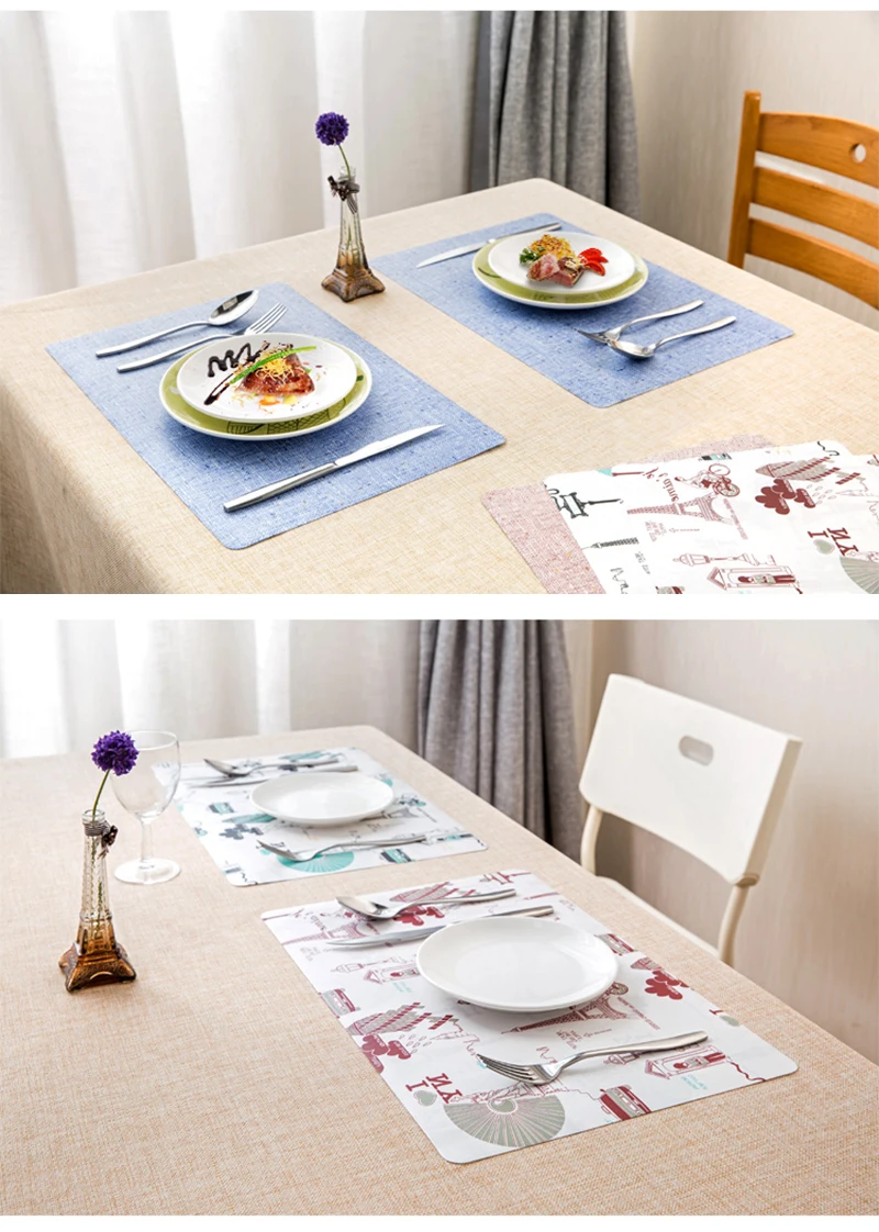 LIYIMENG Dinner Placemat European StyleTable Mat Pads Coasters Waterproof Chicken Pad Slip-Resistant PadB2