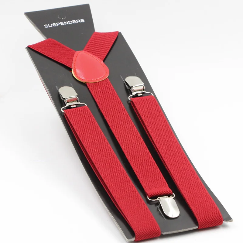 Mens Suspenders Y back Adjustable Suspender Clip on Elastic Brace Women