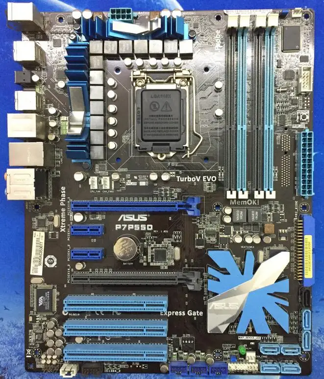شحن مجاني الأصلي اللوحة الأم ل ASUS P7P55D LGA 1156 DDR3 ل i5 i7 وحدة المعالجة المركزية 16 GB USB2.0 SATA2 P55 سطح اللوحة