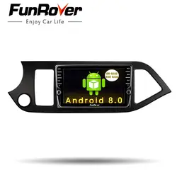 Funrover ips автомобильный радио мультимедиа dvd-проигрыватель 2 DIN стерео для KIA Picanto Morning 2011-2017 gps навигационная лента рекордер navi