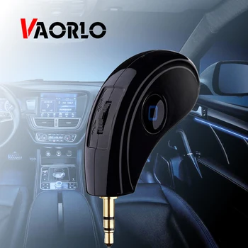 

VAORLO Wireless Bluetooth Car Kit Handsfree Wireless Car Stereo Bluetooth Audio Music Receiver Adapter 3.5mm AUX Adapter For Car