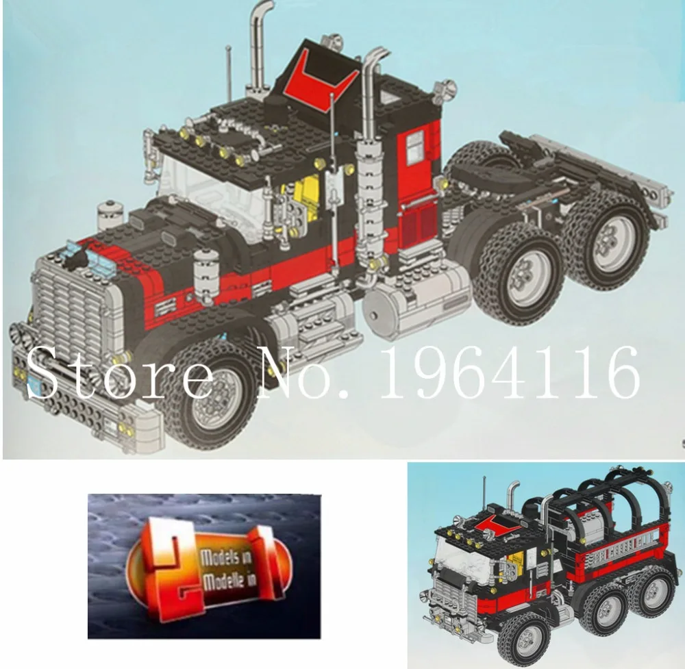 BARU 21015 Model Seri Tim Raksasa Truk Model Bangunan Blok Set