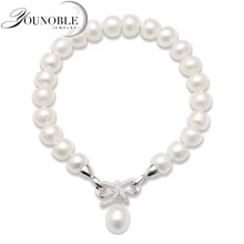 Fashion Cultured Freshwater Pearl Bracelet Natural Pearl Jewelry for Women,925 Silver Jewelry Bracelet Best Gift