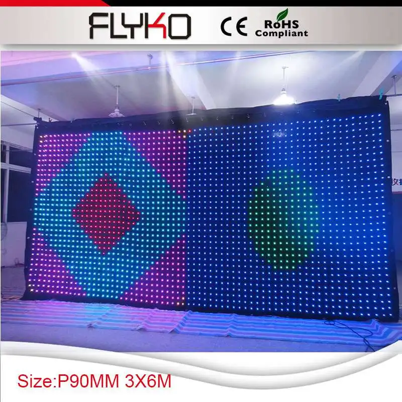 Высокое качество P90 3X6M led фон среен занавеска диско свет|disco light|led backdropsbackdrop lights |
