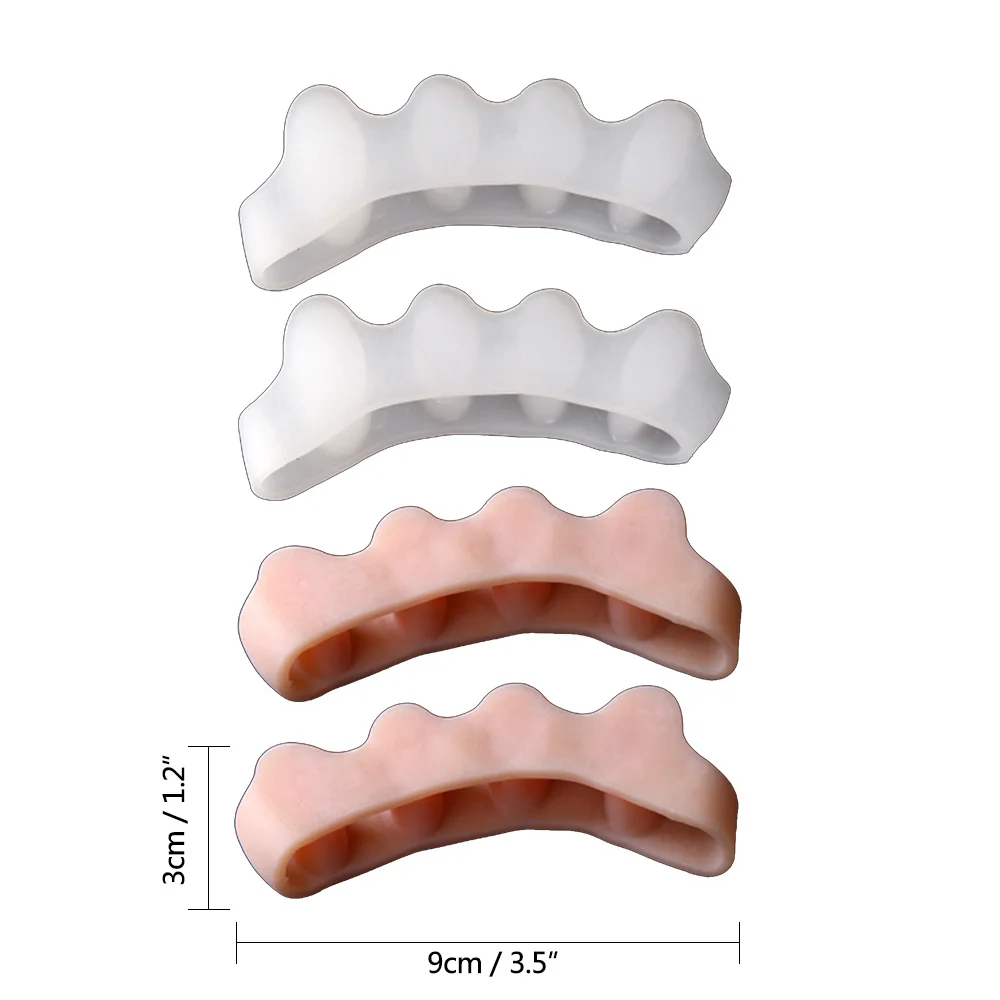 Dighealth, 5 отверстий, силиконовый, педикюр, уход за ногами, фиксированный разделитель пальцев, вальгусная деформация, перекрещивание, коррекция носка, защита пальцев ног