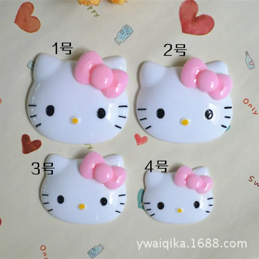 

10 X Kitty Cat Beads Phone DIY Embellishment Craft Hair Ornaments DIY Accessories