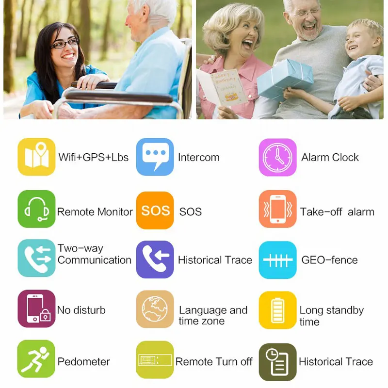 Смарт часы ADSUMAD D99 с GPS трекером для пожилых людей Android Google Map SOS GSM LBS Wifi|smart watch|gps tracker