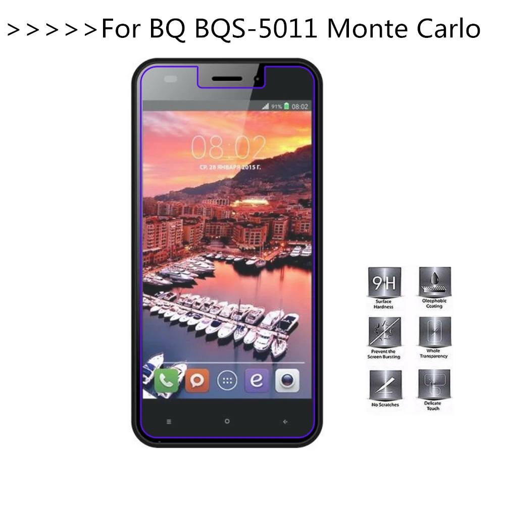 

For BQ BQS-5011 Monte Carlo Tempered Glass 2.5D 9H Protective Film Explosion-proof LCD Screen Protector For BQ BQS-5011