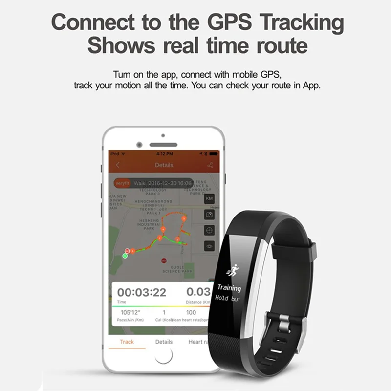 ID115 HR плюс смарт браслет gps Фитнес трекер часы пульсометр шаг счетчик Камера