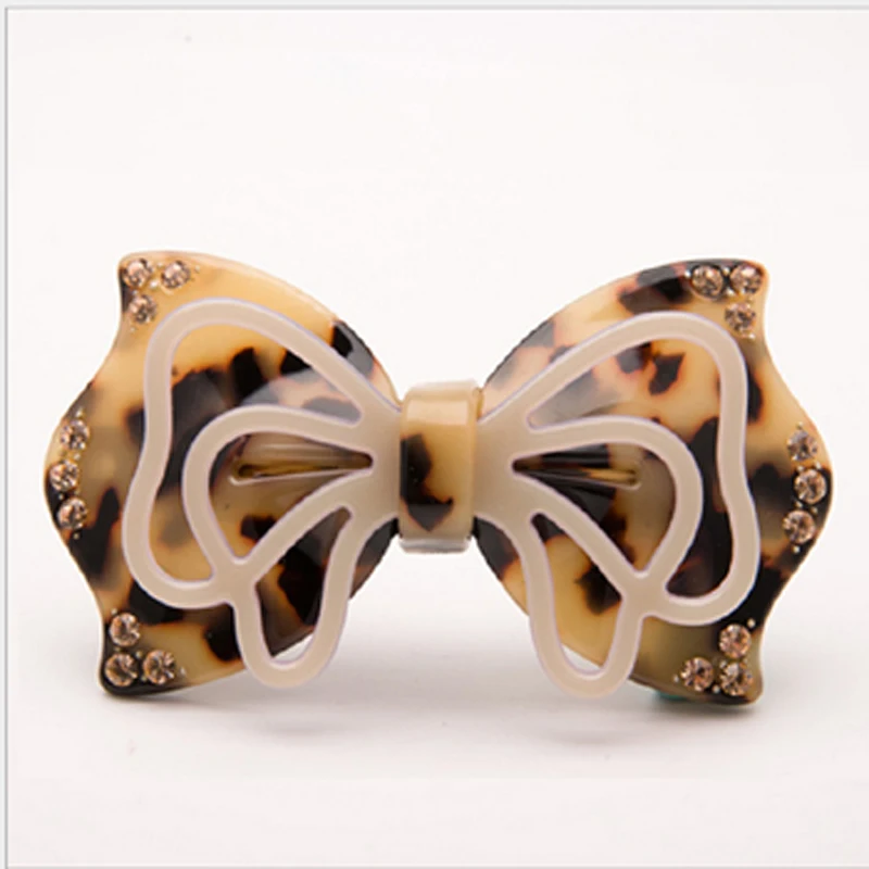 High quality Women butterfly French hair barrettes With Rhinestone