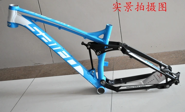 Sale SALTO Full Suspension Frame Mountain Bicycle Shock Absorber Frame 26ER Aluminum Alloy Soft Tail Downhill Bicicleta Cadre Parts 18