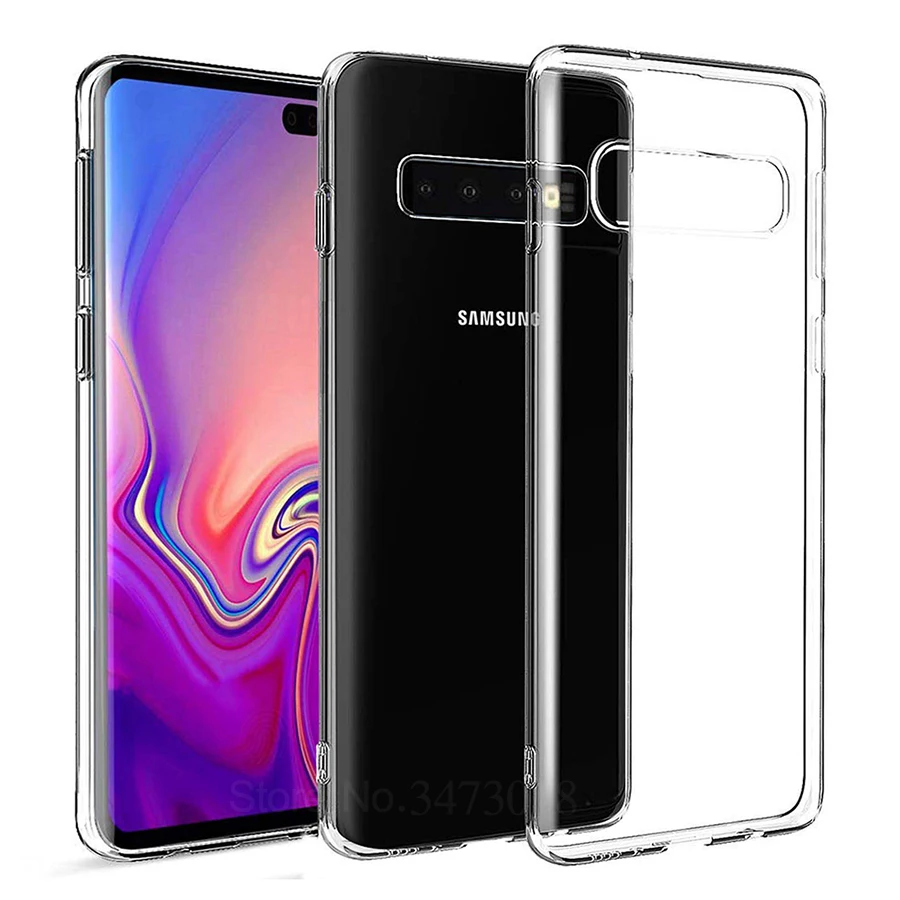 Чехол для samsung Galaxy S10 Plus Lite чехол телефона задний Прозрачный Силикон ТПЭ мягкий S10E