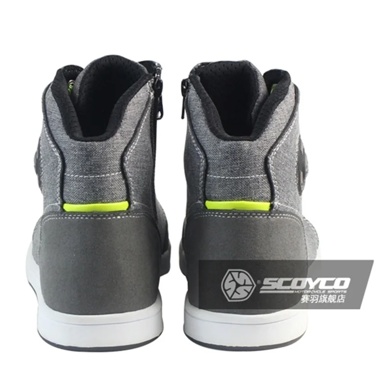 Scoyco MT016 zapatos de carreras de motos Botas de deporte informales de moto de carreras de hombre Botas de Motocross ciclismo Stivali