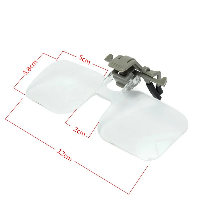 Handfree Clip On Складная лупа Clear увеличительные очки HD объектив точный инструмент для