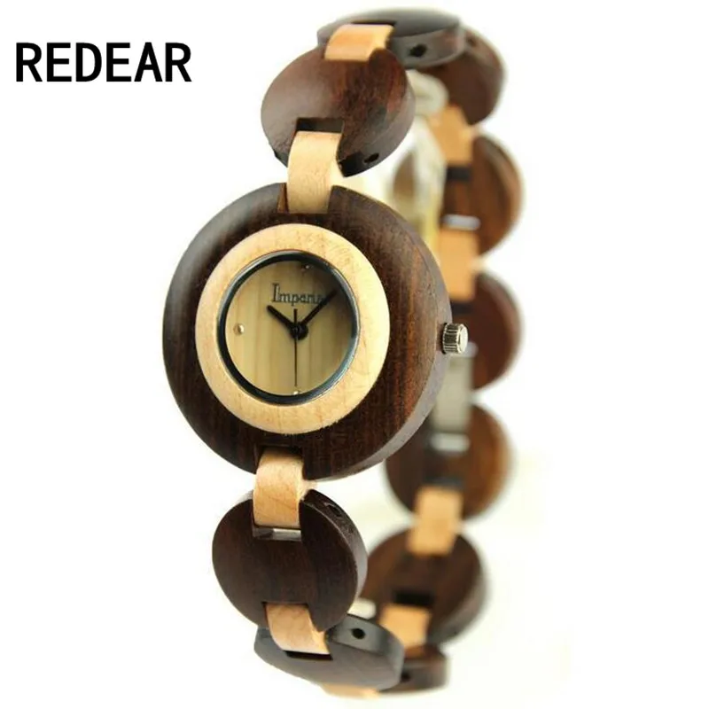 REDEAR915 bamboo and wood material luxury font b watches b font women s high end brand