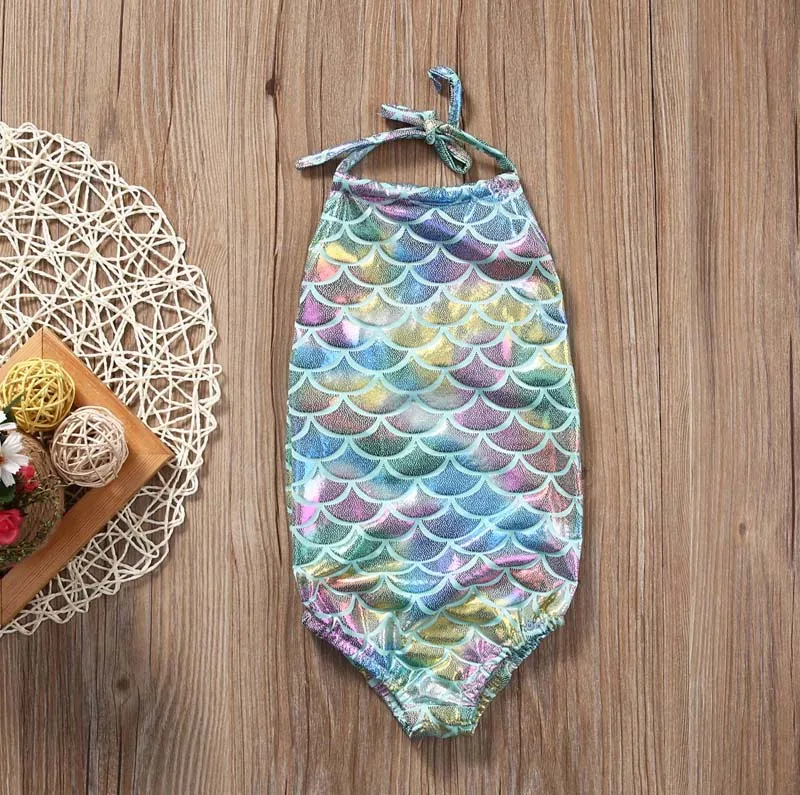 Модный милый купальный костюм для девочек Русалка плавающая костюм купальный костюм для плавания для детей от 2 до 7 лет