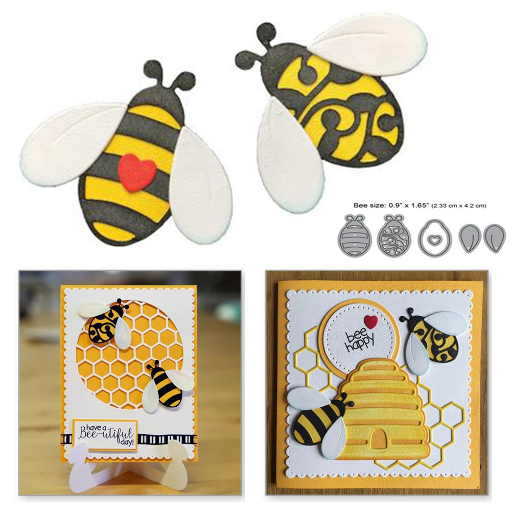 

YaMinSanNiO Bees and Beehive Metal Cutting Dies New 2019 for Scrapbooking Card Making Decorative Album Embossing Crafts Stencil