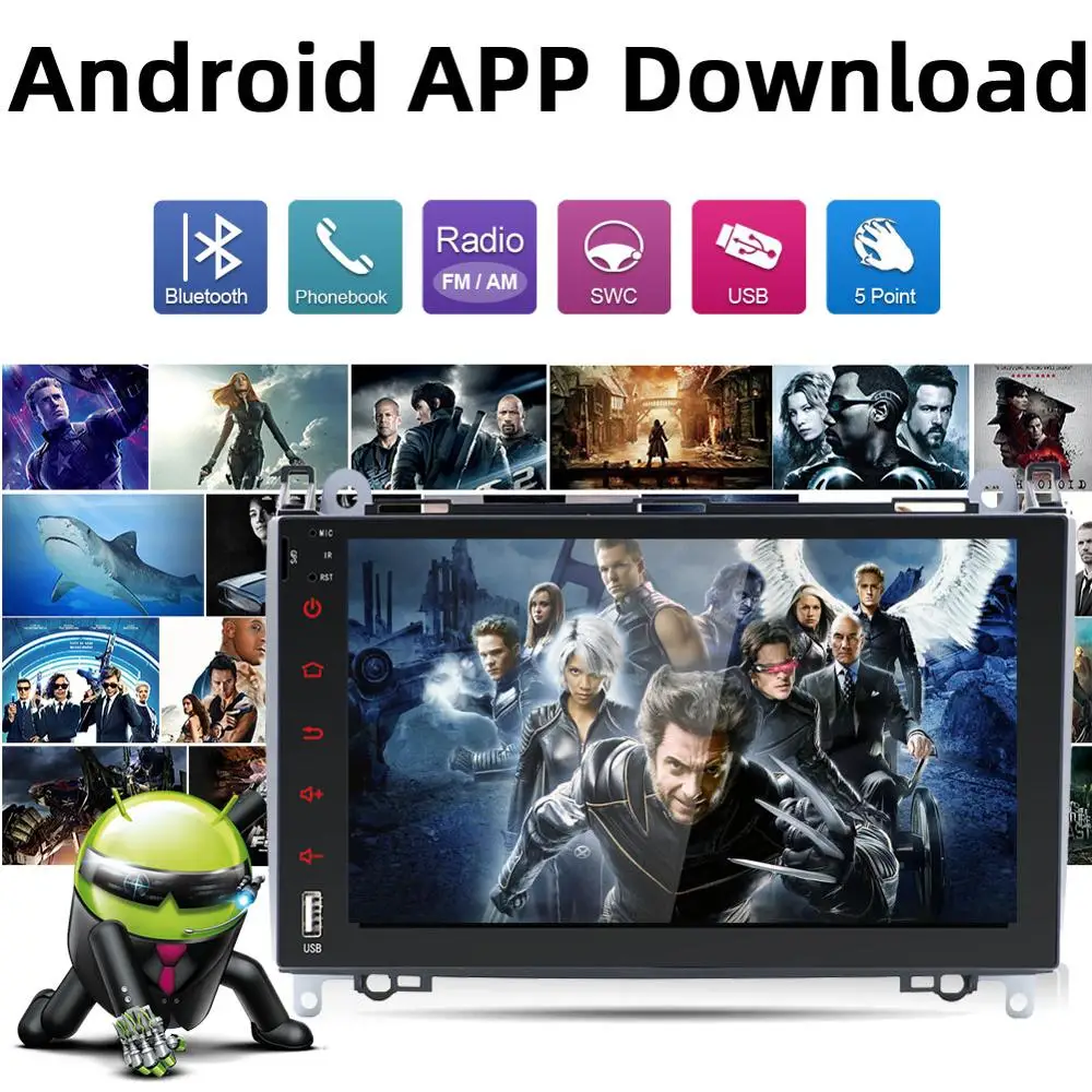 Top Android 9.0 Car DVD Auto radio multimedia for Mercedes Benz for Mercedes/Benz/W906/Sprinter/Volkswagen Crafter/LT3 2006-2012 5