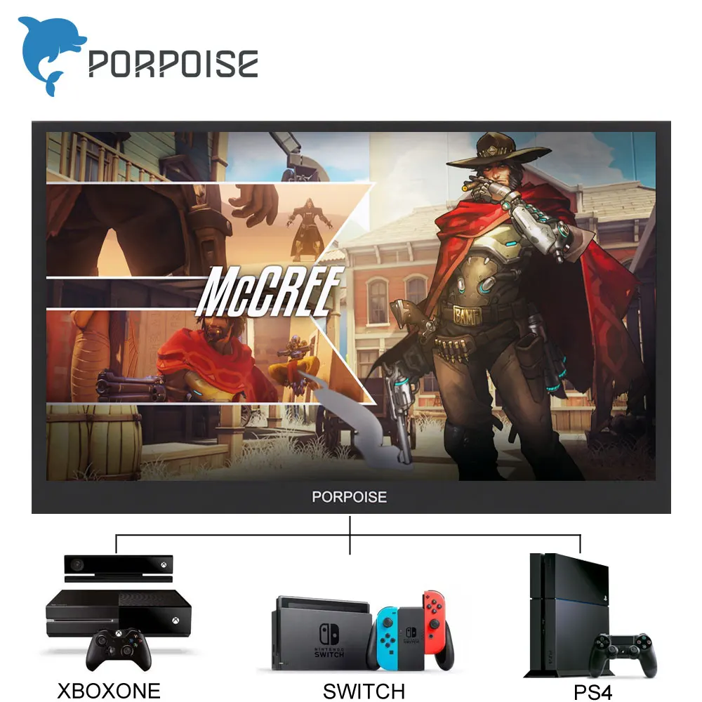 

17.3 In Portable HDR Monitor 1920*1080P IPS Screen Display Multi Screen Display for PS3 PS4 XBOX One Game Console HDMI Computer